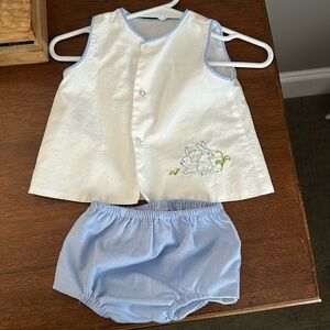 Baby Sen Bunny Diaper Shirt and Diaper Cover, size 3 months